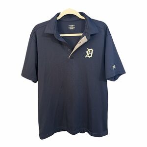 Under Armour Detroit Tigers MLB HeatGear Polo Shirt Navy Blue LG KD1